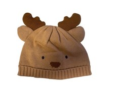 Gymboree Knitted Reindeer Beanie With Antlers - 6-12 Mos