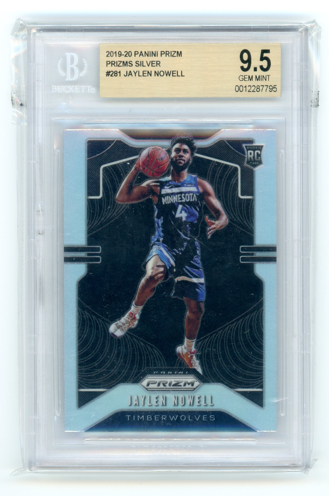 2019-20 Prizm Silver Jaylen Nowell RC BGS 9.5 Rookie #281 Timberwolves