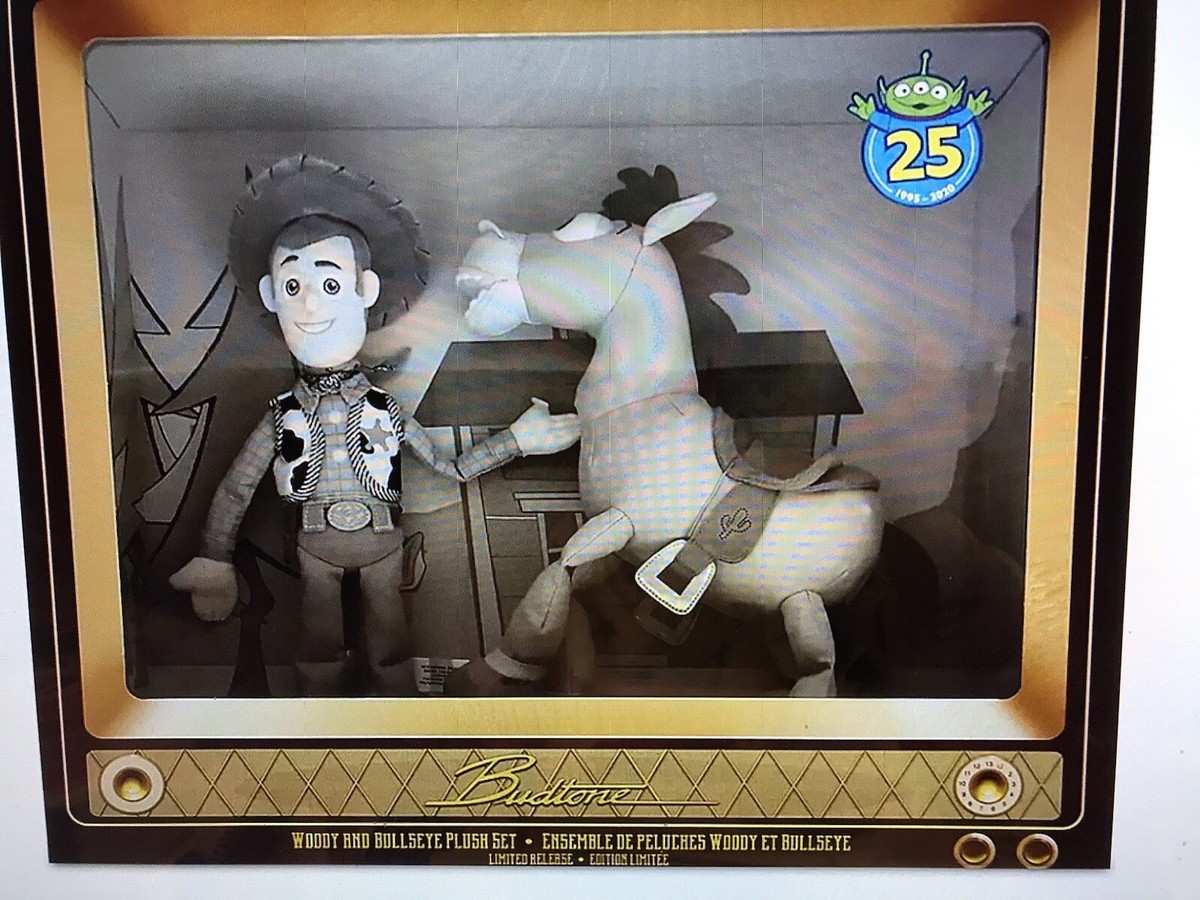 Disney Toy Story 25th Anniversary Woody and Bullseye Plush Set
