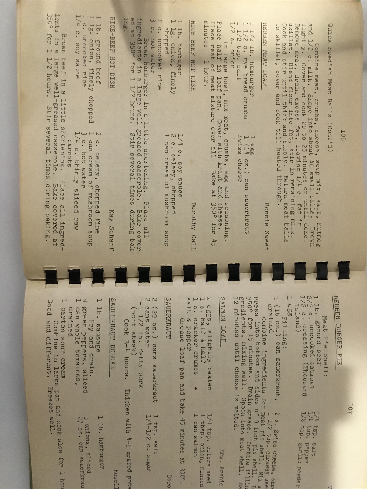 American Legion Auxiliary Cookbook 1983 New Ulm Minnesota Post 132 Ben