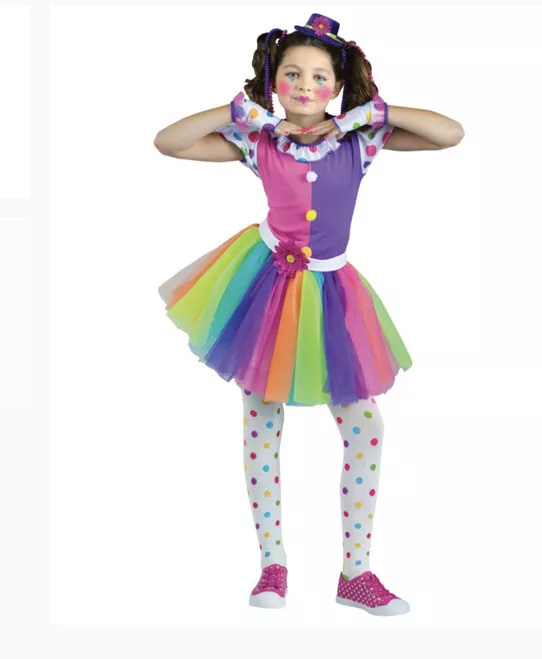 Cute girl clown costumes cheap