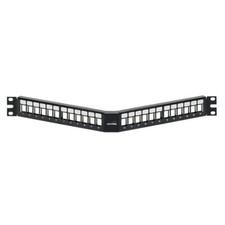 Leviton 49256-H24 1RU 24  Port Angled Quickport Patch Panel Black