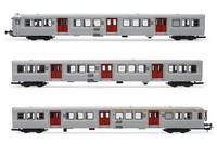 Jouef HJ4152 Sncf, 3Tlg.Wagens.Rib70,Origlack.,Ep.Iv-V