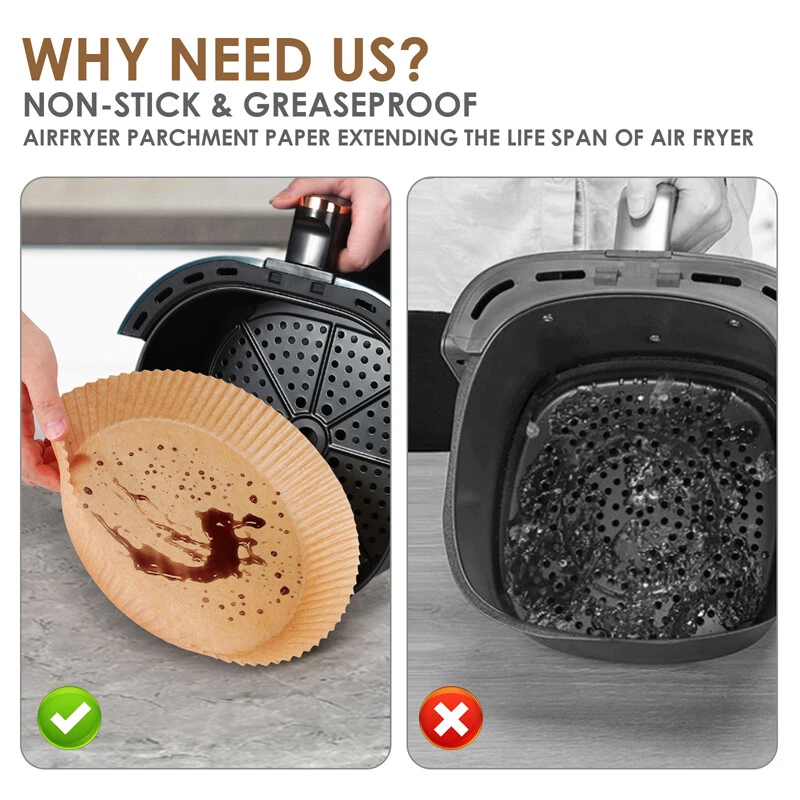 Air Fryer Liners 100 pcs Disposable Parchment Paper Liner Non Stick Food