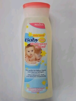 Regina Baby Shampoo und Bad 2in1, 300 ml Haarshampoo Badezusatz Vegan mild sanft