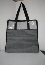 Thirty One Utility Storage Tote in Charcoal Crosshatch NWT