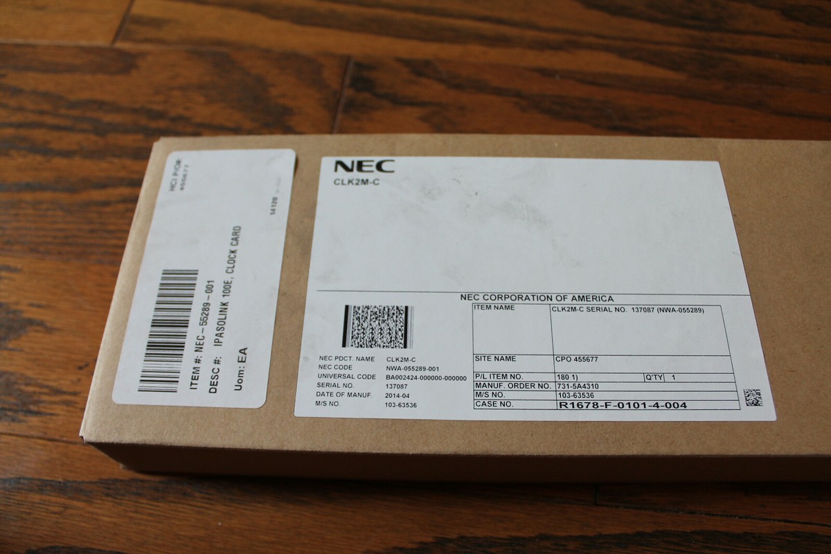 Nec Ipasolink 100e Clock Card CLK2m-c NEW NIB | eBay