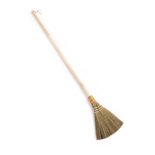 Handmade Whisk Sweeping Broom -Vietnamese Soft Straw Broom for Cleaning 52 inch