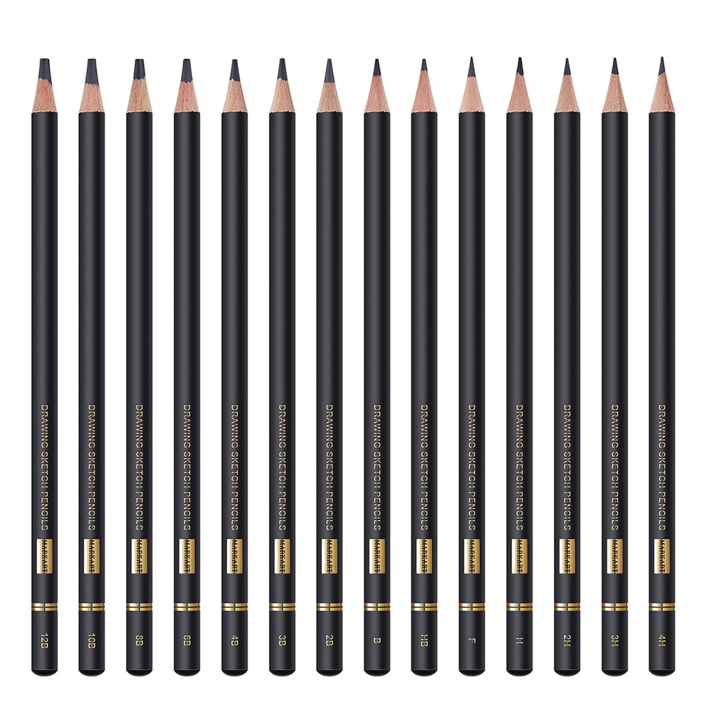 Professional Drawing Sketching Pencil Set - 14 PiecesGraphite12B - 4H Ideal f...