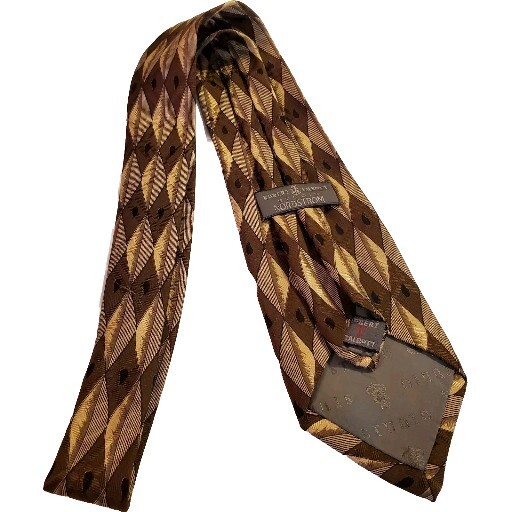 Robert Talbott Studio Necktie Cream Geometric Pat… - image 5