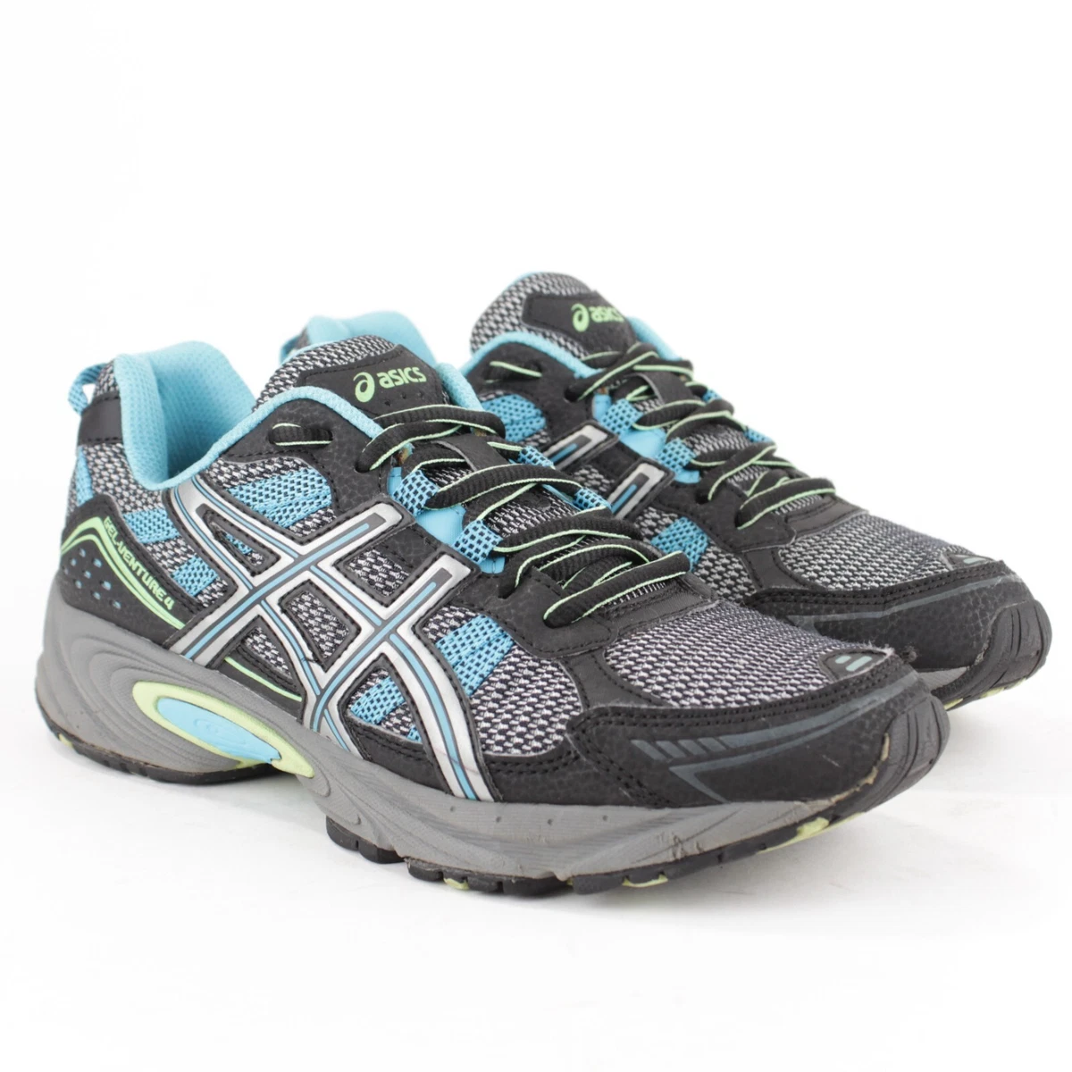Asics T383N Gel Venture 4 Gray Blue Trail Running Hiking Shoes