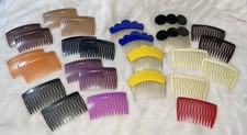 VINTAGE  Lot of 25 Retro Plastic Hair Accessory Side Combs  GOODY 12 Unbranded 13 