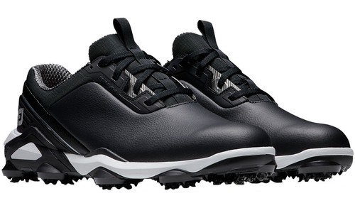 FootJoy Tour Alpha Previous Season 55537 Black White Silver Men Golf Shoe