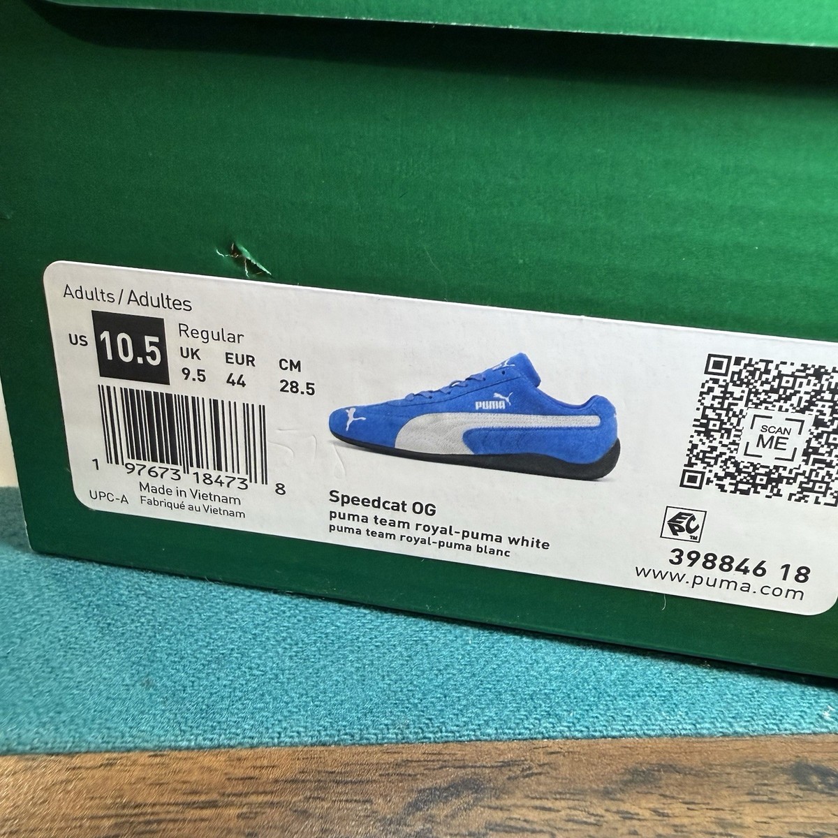 Puma Speedcat OG Team Royal White Mens 398846-18 NEW Sz 10.5  display picture 2