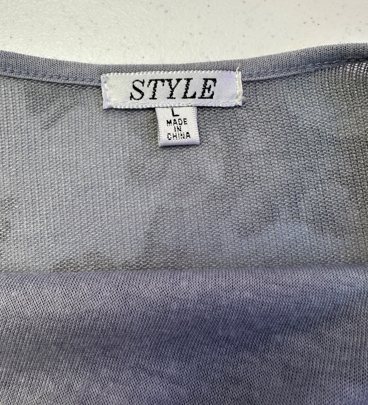 Gray Crochet Patchwork Tunic Top L Lagenlook Boho… - image 8