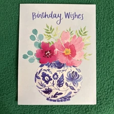 Leanin’ Tree Birthday Greeting Note Card “Birthday Wishes…”