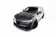 Front Ansatz V.3 für Alfa Romeo Stelvio Mk1 schwarz Frontspoiler Spoilerschwert