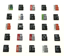 25 USED MICRO SD CARDS, ASSORTED BRANDS, 32GB