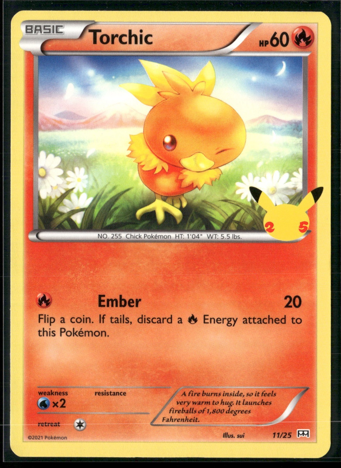 Torchic - 11/25 Promo McDonald's 25th Anniversary Promos 011/025 NM