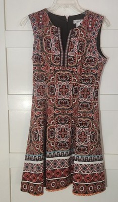 Maggi L Multicolor Dress Sz 12 Sleeveless