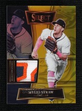 2022 Panini Select Select Swatches Gold Prizm 10/10 Myles Straw #SELS-MY 18xy