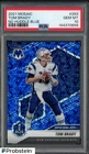 2021 Panini Mosaic Blue No Huddle Prizm #283 Tom Brady Patriots 17/75 PSA 10