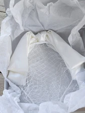 Kristin Ess Hair The Veil Headband Bright White- Bridal, Vintage NIB