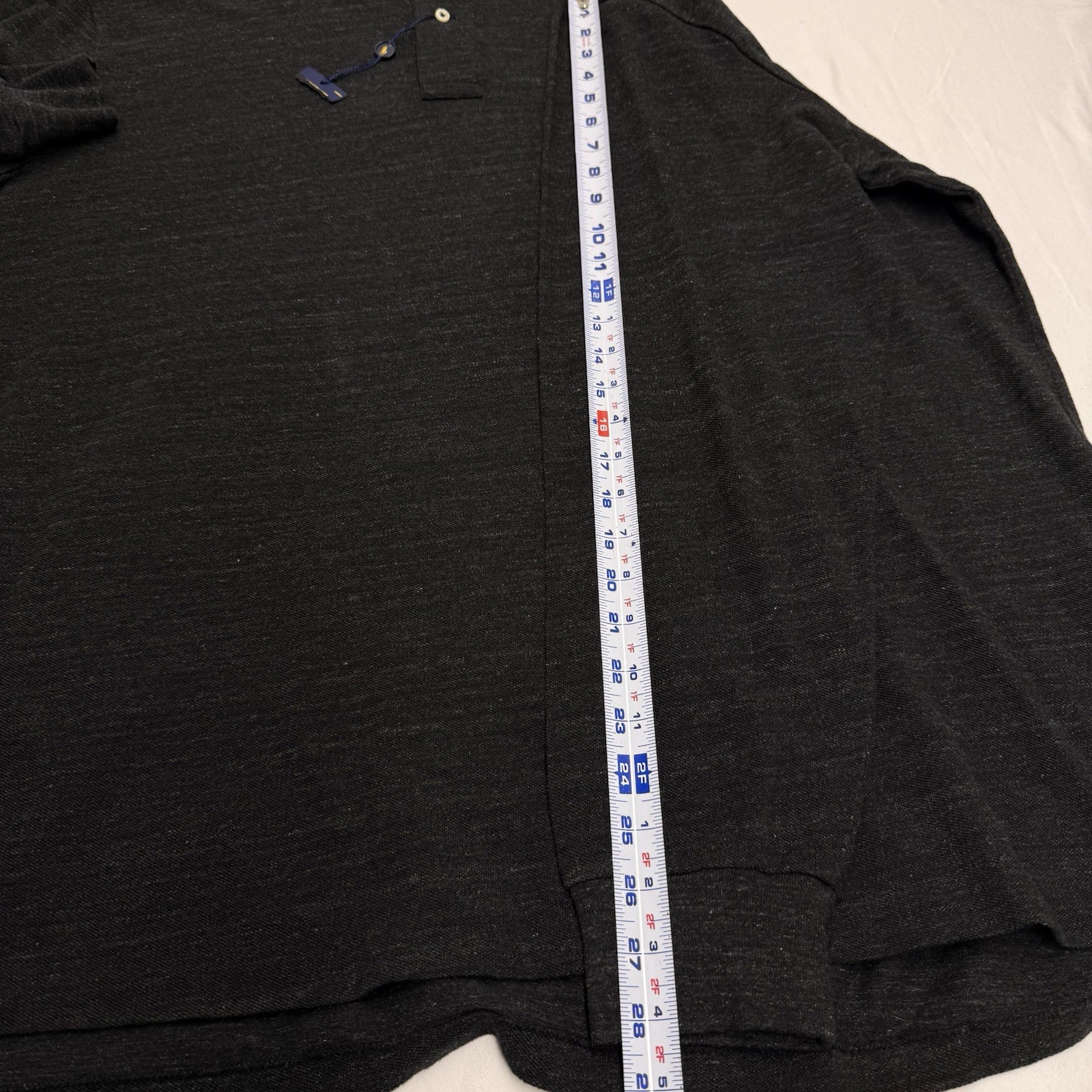 Ralph Lauren Polo Long Sleeve Mens Tall 2XLT Dark Gray Red Pony Cotton Golf thumbnail 9