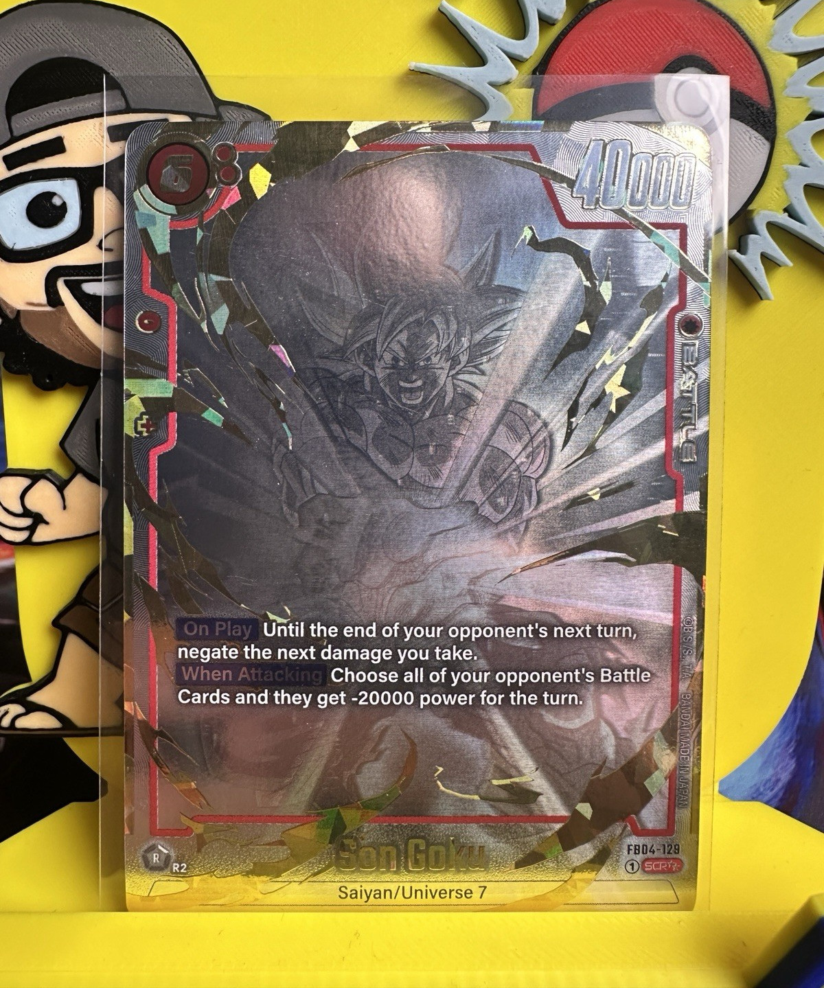Bandai Son Goku FB04-129 SCR Foil Alternate Art Dragon Ball Super 40000