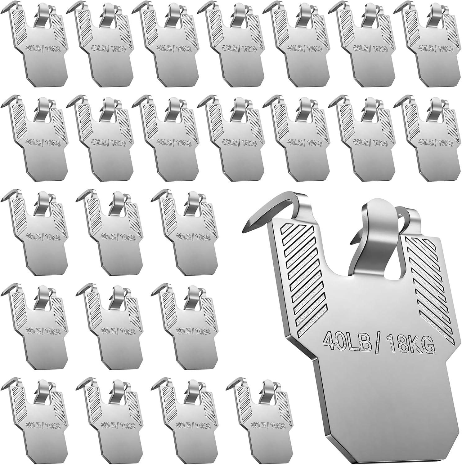 25PCS Claw Picture Hooks Heavy Duty Drywall Hangers No Nails Holds 40lb Frames