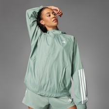 adidas Womens Hyperglam Wind.RDY Windbreaker Jacket S M Silver Green JC9847