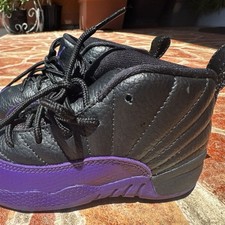 Nike Air Jordan 12 Retro Toddler 'Field Purple' Black Shoes