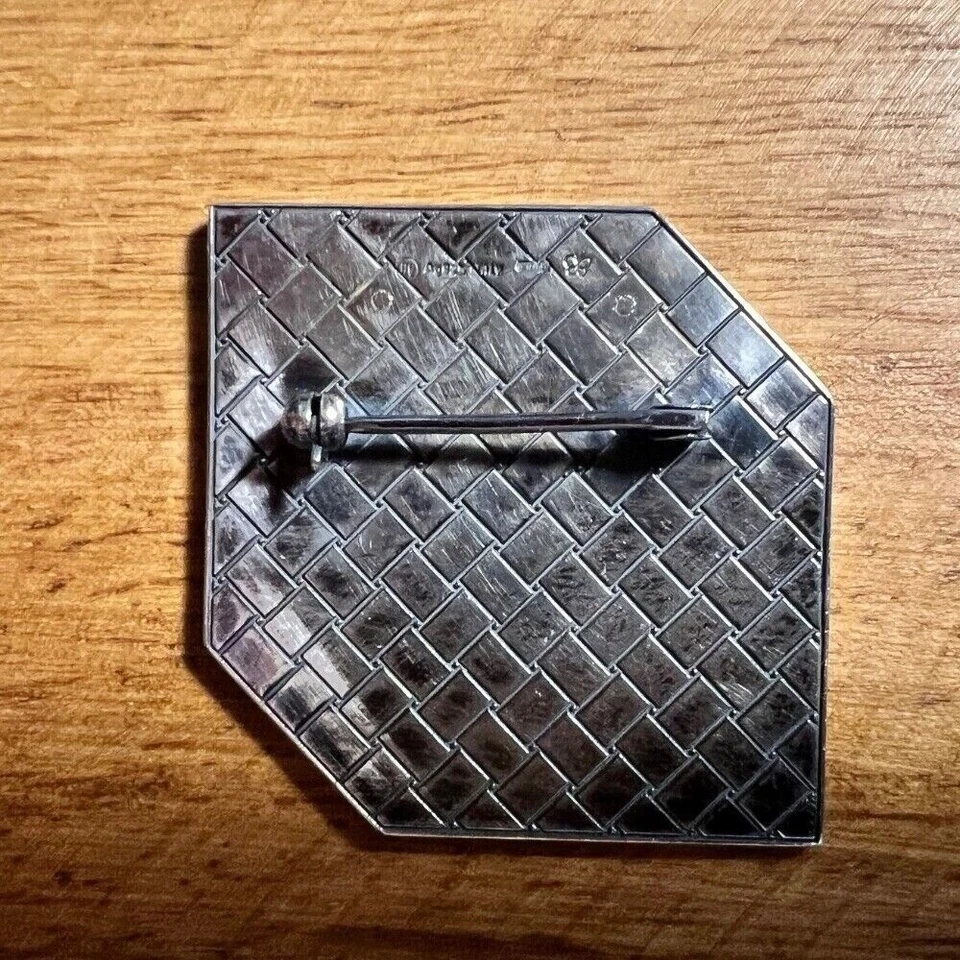 Broche caja y papeles Bottega Veneta plata esterlina Collana Argento Oro Giallo Foto 4 de 4