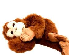 FAO SCHWARZ 22  Orangutan Monkey Plush Stuffed Animal Open Mouth Clean Cuddly