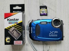Fujifilm FinePix XP60 16.4MP Waterproof Digital Camera Blue w/ Charger Works!