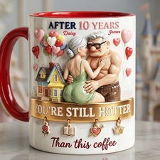 Personalized Funny Old Couple Coffee Accent M...