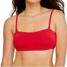 ANDIE The Rio Swim Top. Cherry Red. Convertible. XS