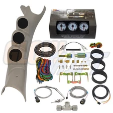 COLOR MATCHED 03-09 DODGE RAM CUMMINS TRIPLE POD + WHITE DIAL DIESEL GAUGE SET