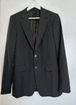 Gucci Uniform Men s Black Wool  2 Buttons Blazer Size 48 IT US 38