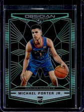 2018-19 Panini Obsidian Michael Porter Jr. RC Electric Etch Green #/15 Nuggets