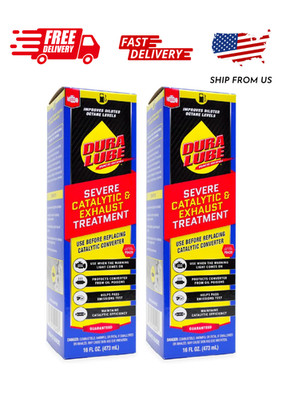 DURA LUBE 2 Pack Severe Catalytic and Exhaust Treatment Cleaner Fuel Additive, 1