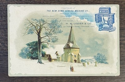 Victorian Trade Card New Home Sewing Machine Co. E.D. McIntyre Springfield, Ohio