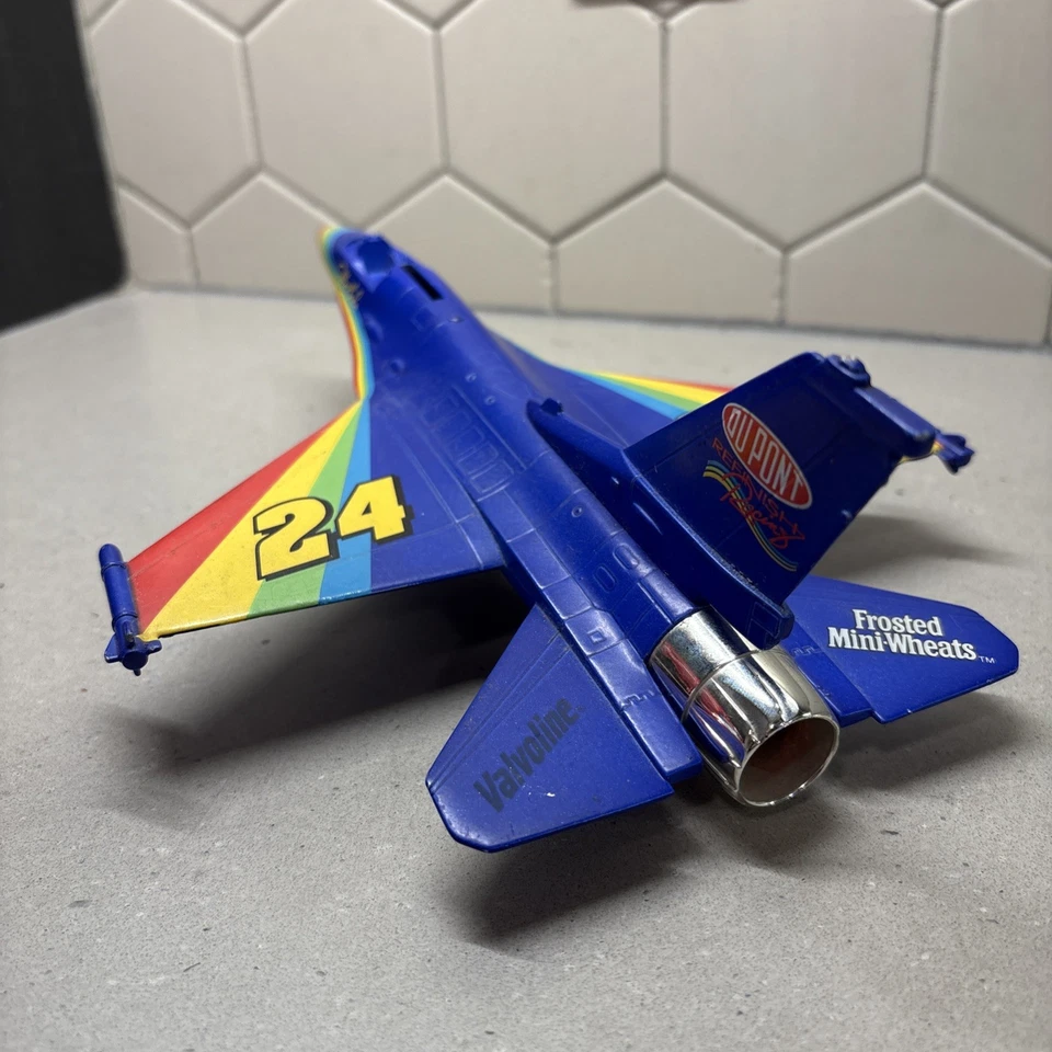 Frosted Mini-Wheats F-16 Falcon Fighter Jet Vintage Jeff Gordon Rainbow - Image 4 of 4