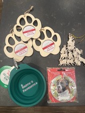 New Boxer Dog Ornaments Personalize Ceramic Christmas Tree Laser cut Wood Frame