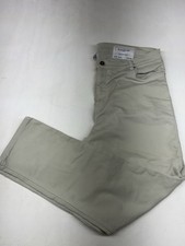 The Perfect Jean NYC Pants Mens 40x30 Khaki Denkhaki Slim Thick Stretch Comfort