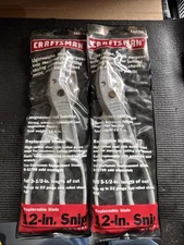 (2) Sears CRAFTSMAN 42798 12” TIN SNIP USA Nos Aluminum Rare Metal Repl Blade