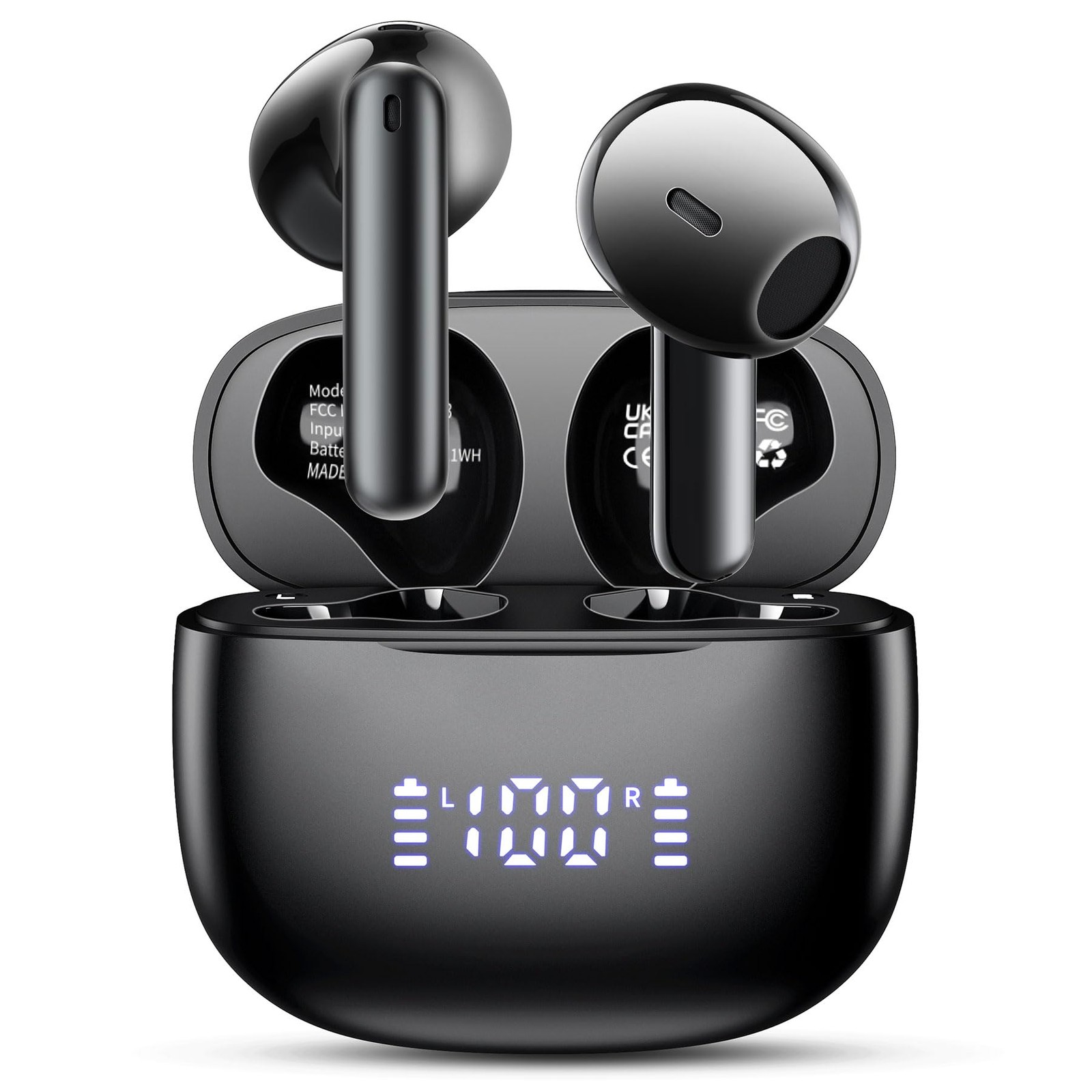 Wireless Earbuds, Bluetooth 5.3 Headphones, 48H LED Display 