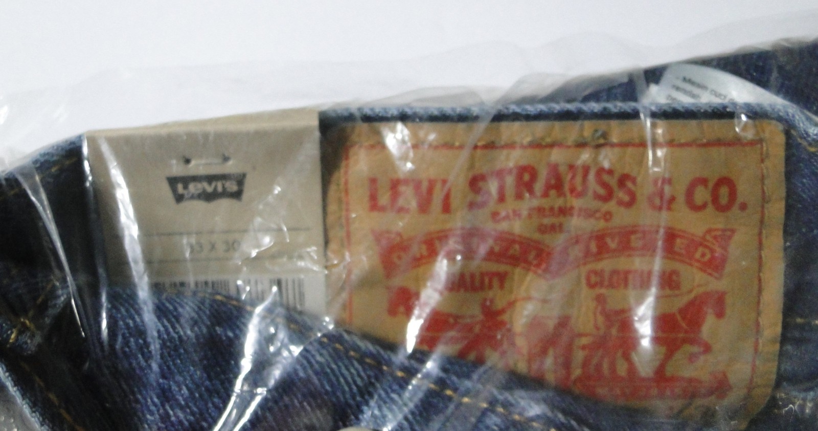 Levi Men's 505 Regular Fit Jeans, Dark Stonewash, 33W X 30L NEW SEALED ! thumbnail 7