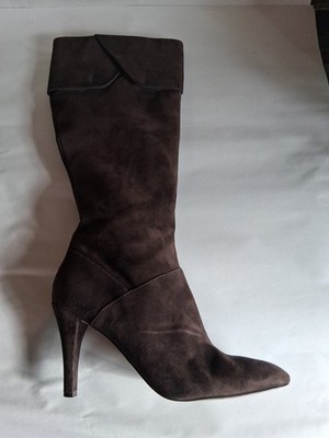 Vintage Steve Madden Size 10 Brown Suede high Heel Dress Boots Panel