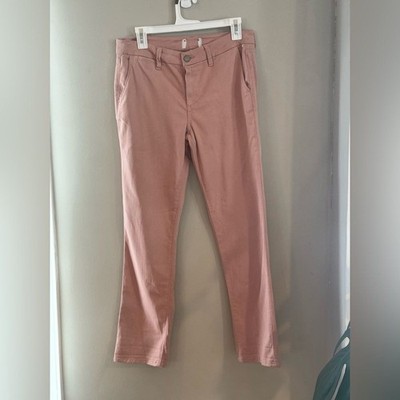 NWOT Paige Denim Rianne Jeans Chino size 28 Pink Rose Mid-Rise Straight Leg